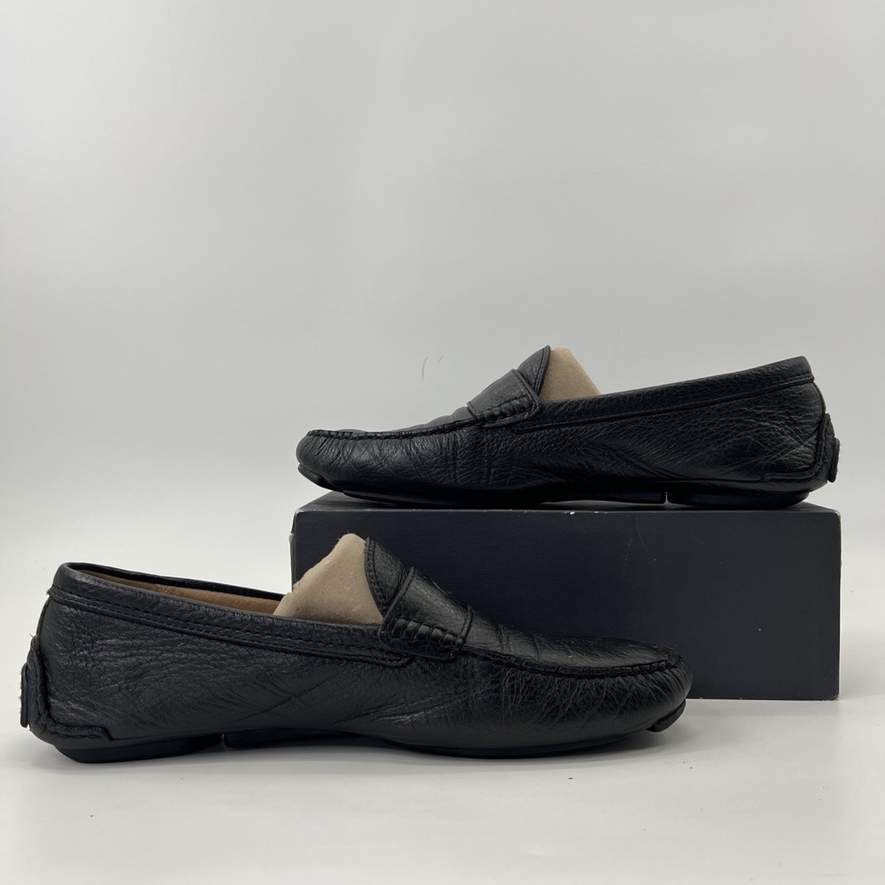 Coach Neal Driving Loafers Men's Size 11M Black Leather Pebbled Comfort